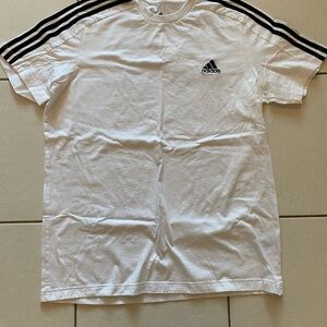 Adidas White and Black Short Sleeve Tee